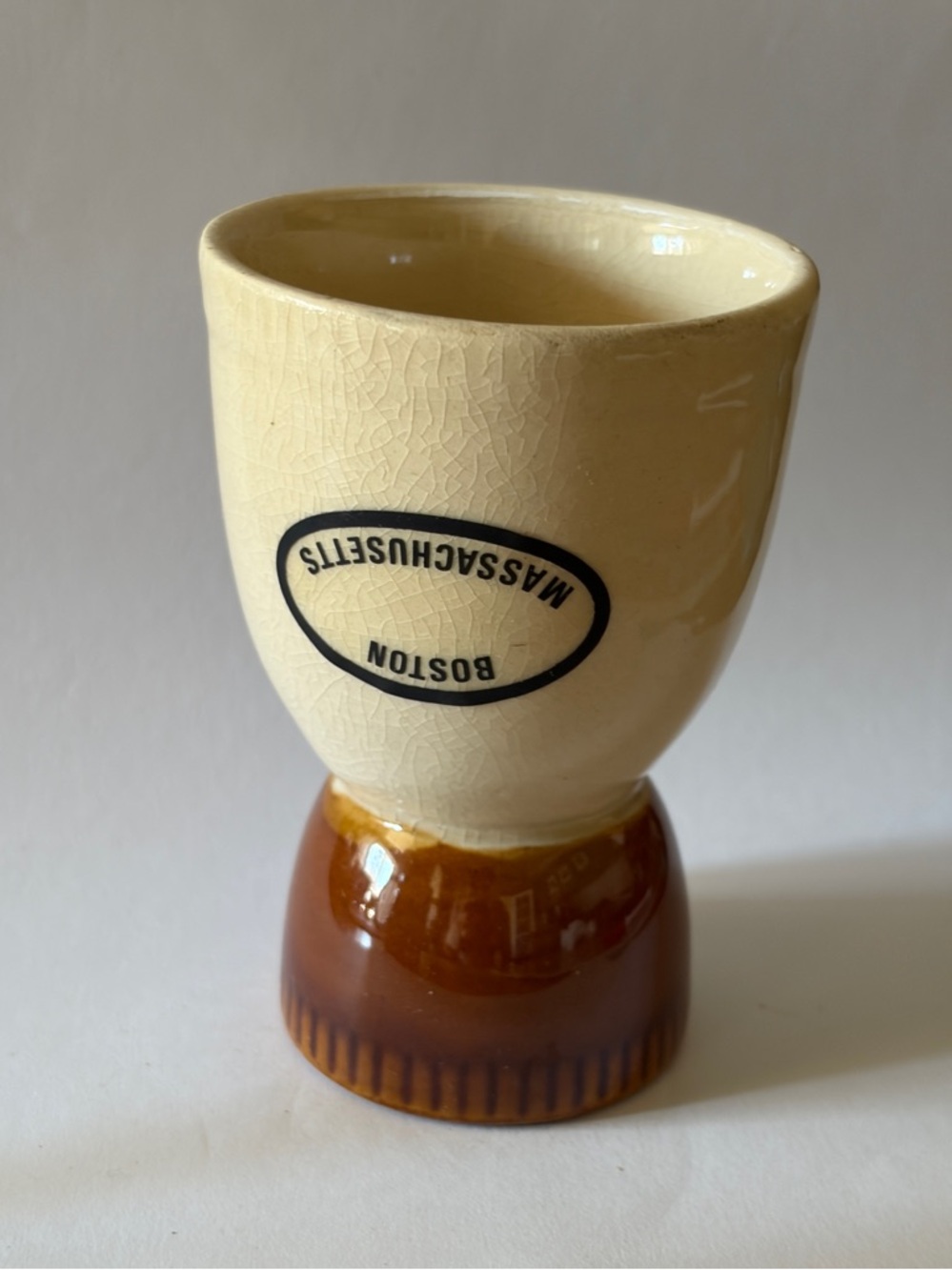 Boston Massachusetts Double Egg Cup 3 3/4”